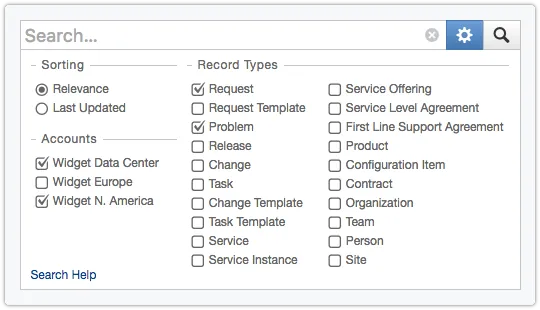 Refine search options
