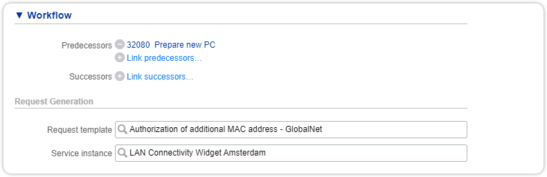 Task with request template