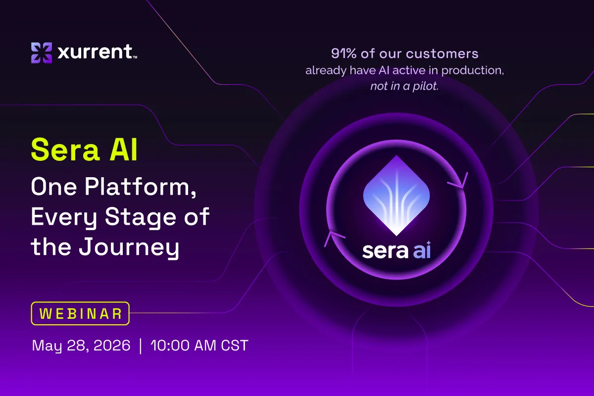 $One Platform. Every Stage of Your AI Journey — Xurrent event banner