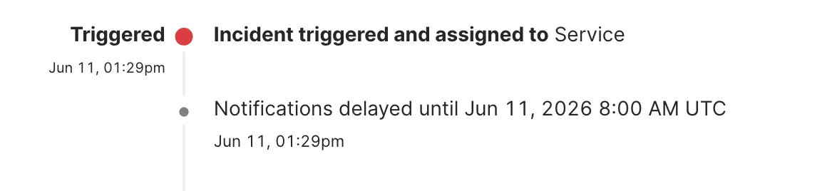 Incident delayed