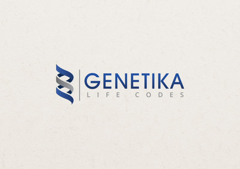 Logo design for a Dubai-based company specializing in genetic research — a clean and sophisticated mark that reflects innovation, precision, and trust in the field of biotechnology.