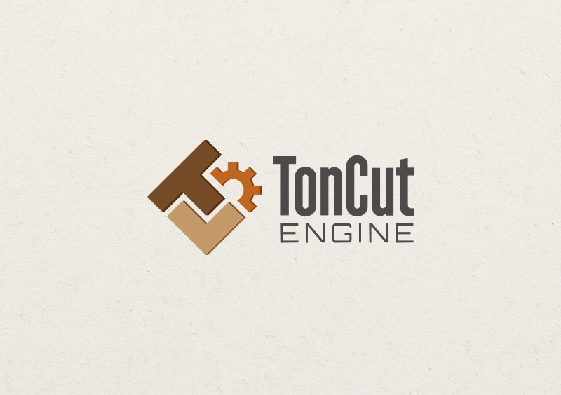 Logo design for TonCut – a software solution for optimization and cutting layout planning.