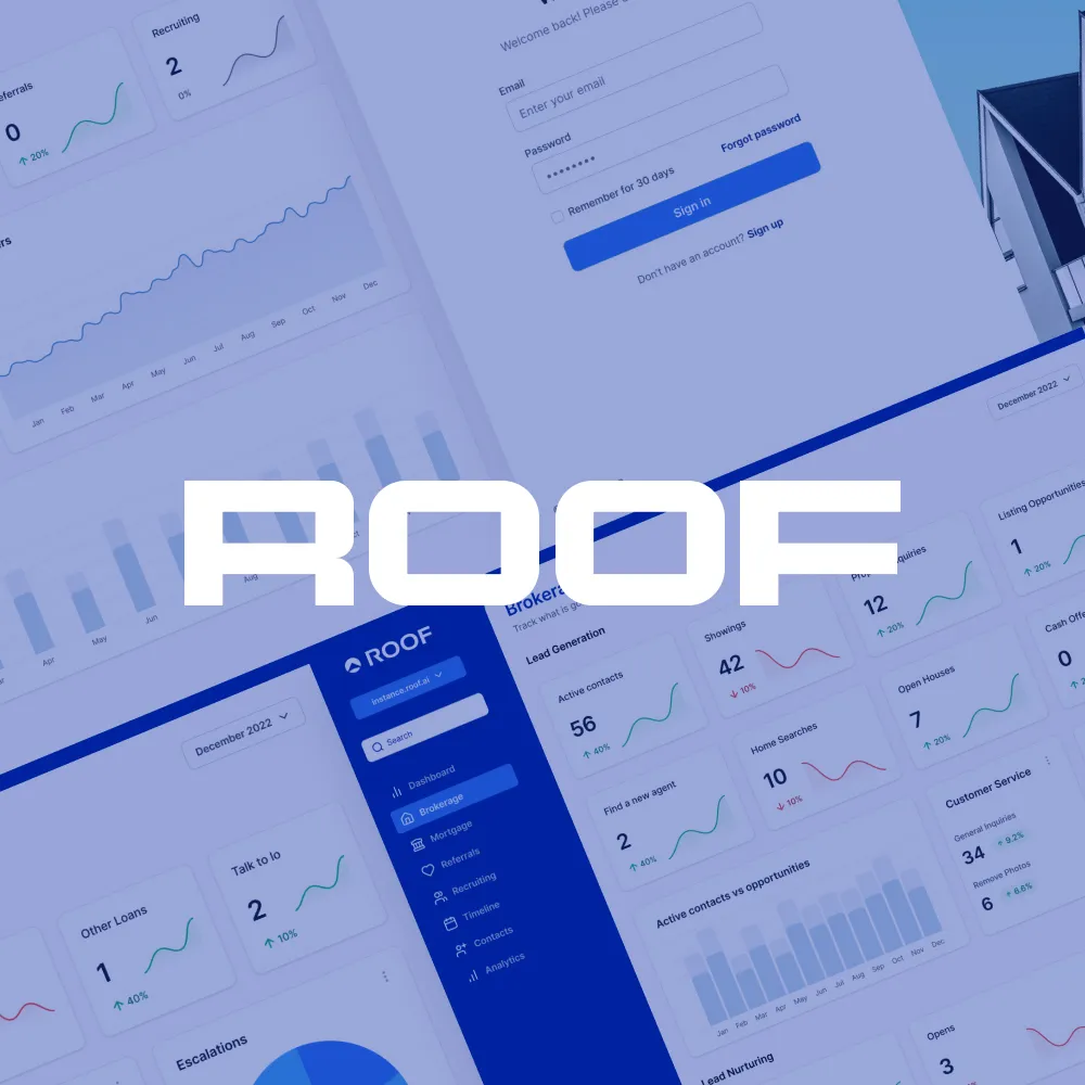 Roof AI platform design mockup
