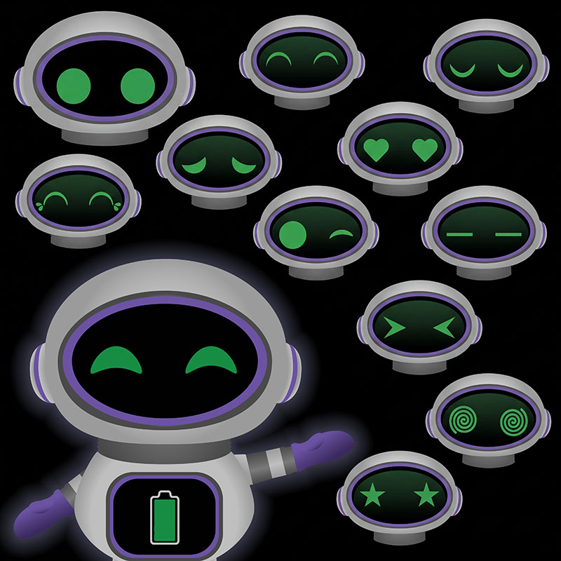 Examples of expressions of ELI the robot 
