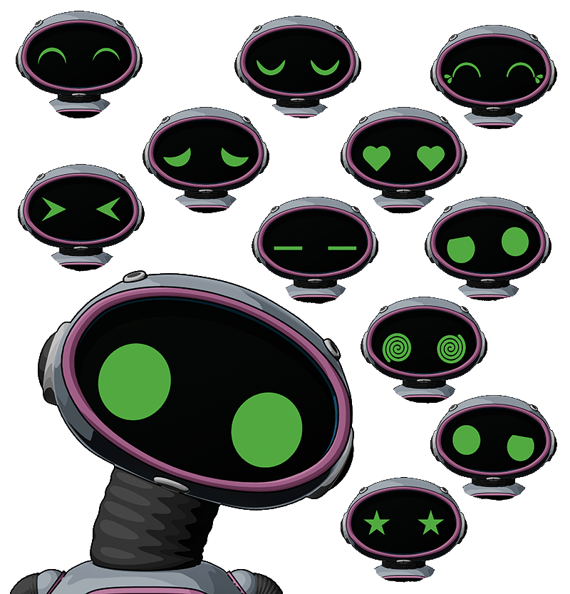 Examples of expressions of ELI the robot 