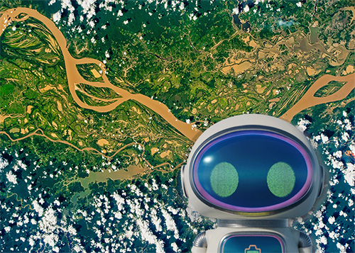 A screenshot of the telescope feature of the Adventures with ELI app