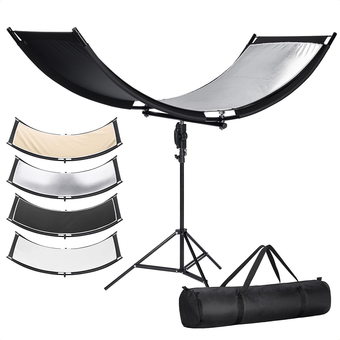 70" Clamshell Reflector with stand and carrying case for rent in Daytona Beach