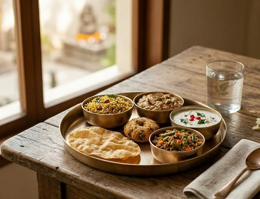 daily tiffin meal at Radha Krishna temple cafeteria