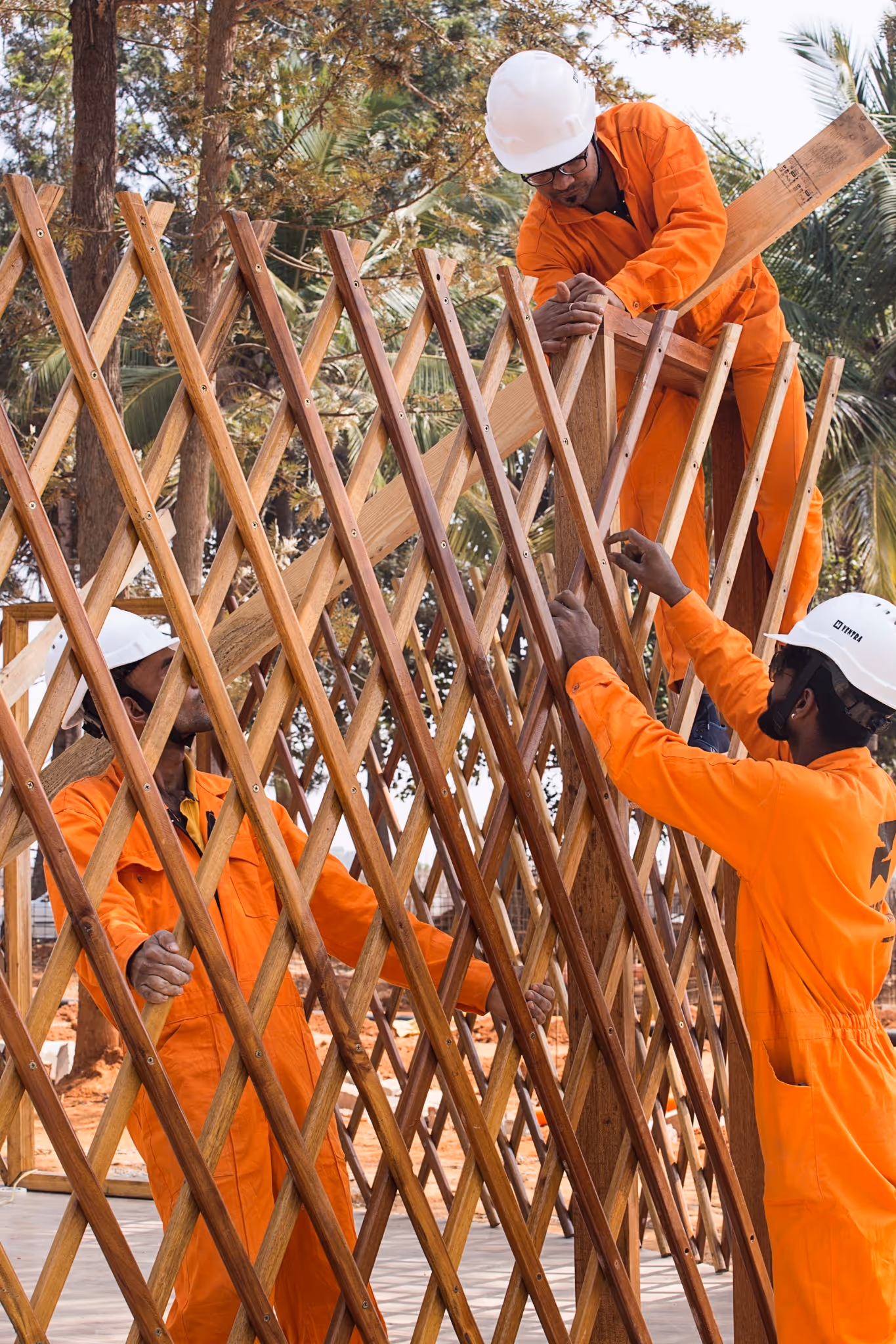Inside TOF yurt production facility- A lovely yurt build 
