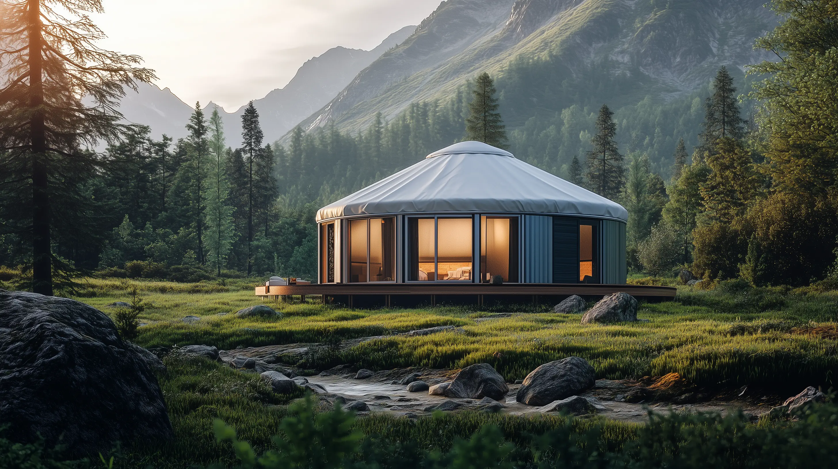 Yurts being used for Luxury Glamping