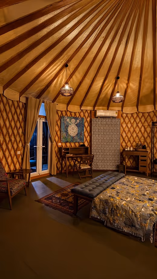 Modern luxury yurt for eco-friendly lifestyle