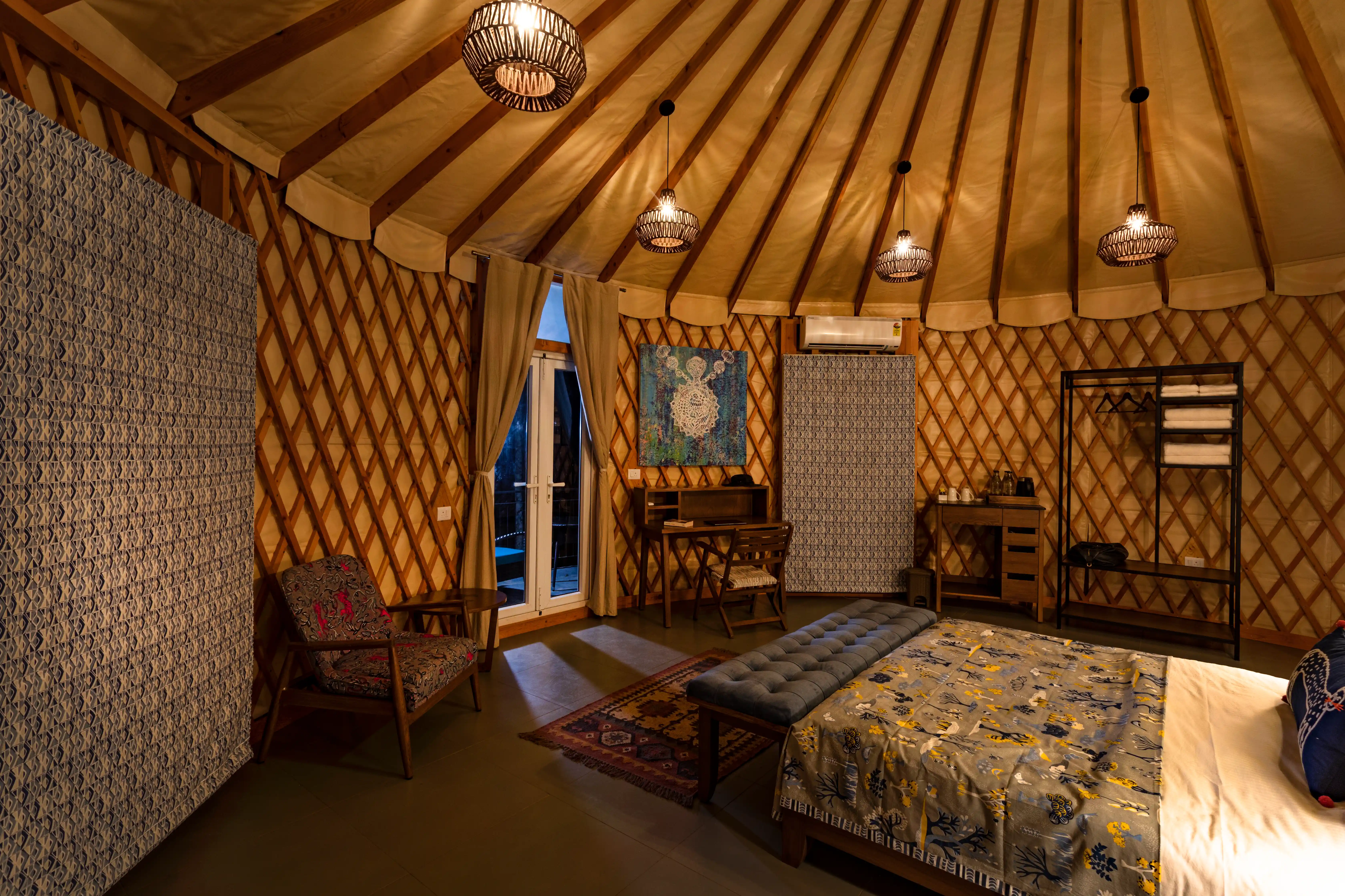 Sustainable yurt design with durable materials