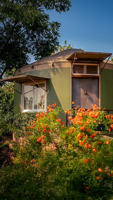 Weather-resistant yurt structure for outdoor living