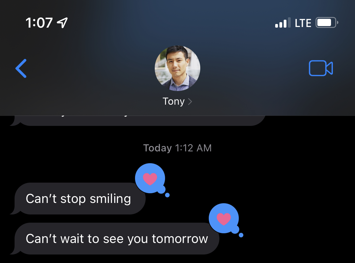 Julie and Tony making things official