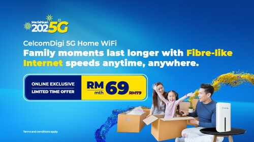 Dapatkan Internet tanpa had untuk rumah anda dengan CelcomDigi 5G Home WiFi