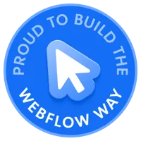 Proud to build the Webflow way badge