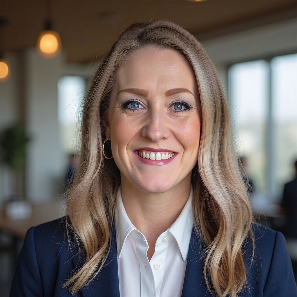 Crystal Scott, white female in her early 40s with blue eyes and blonde hair