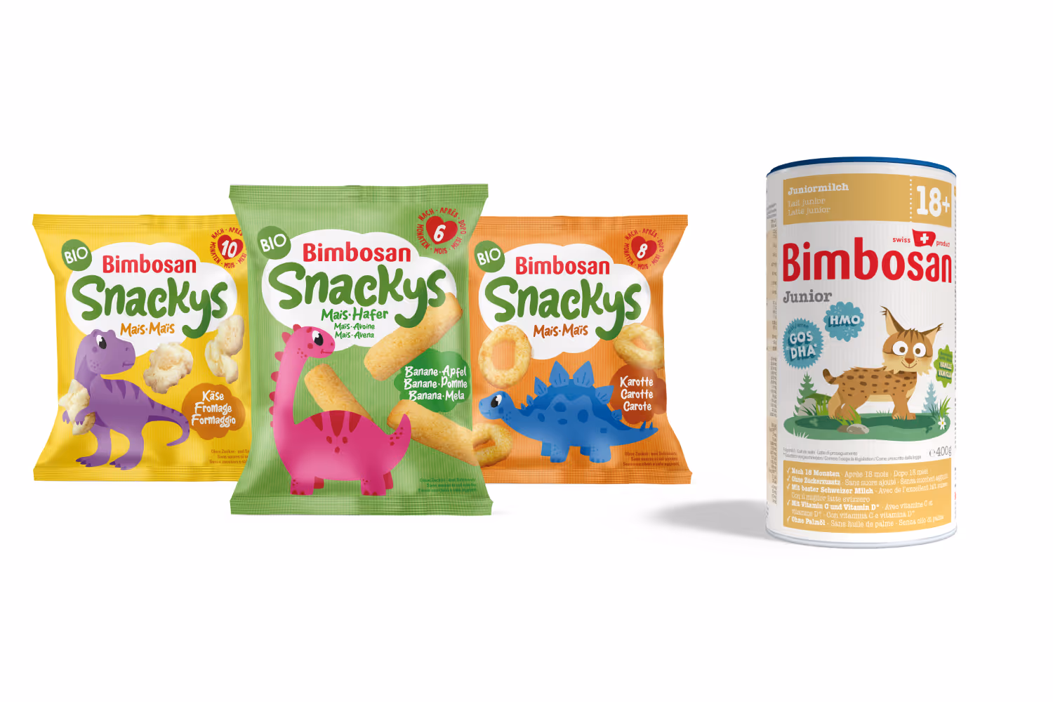 Bimbosan Snackys und Junior Produkte