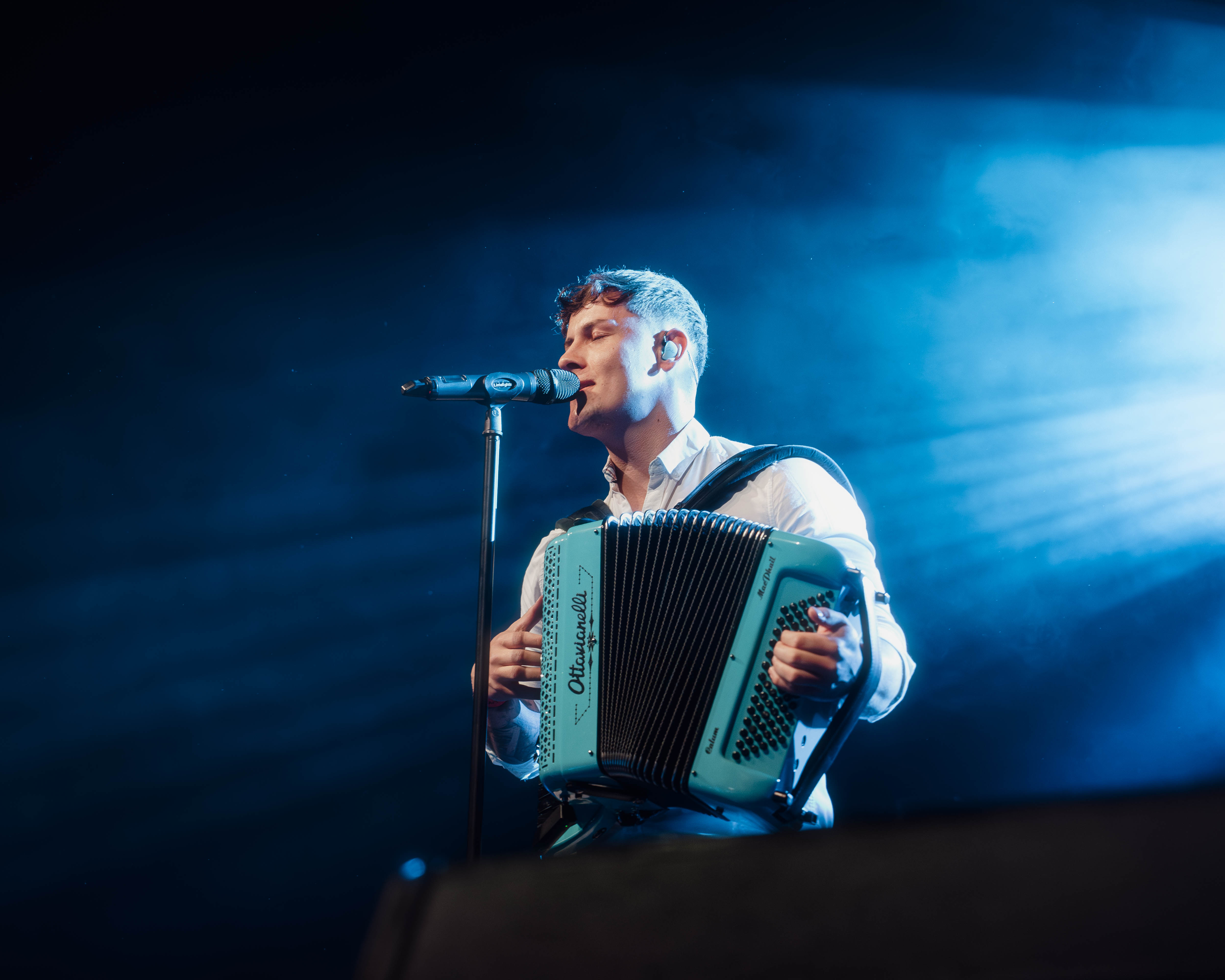Performer from Red Hot Chilli Pipers on the music stage