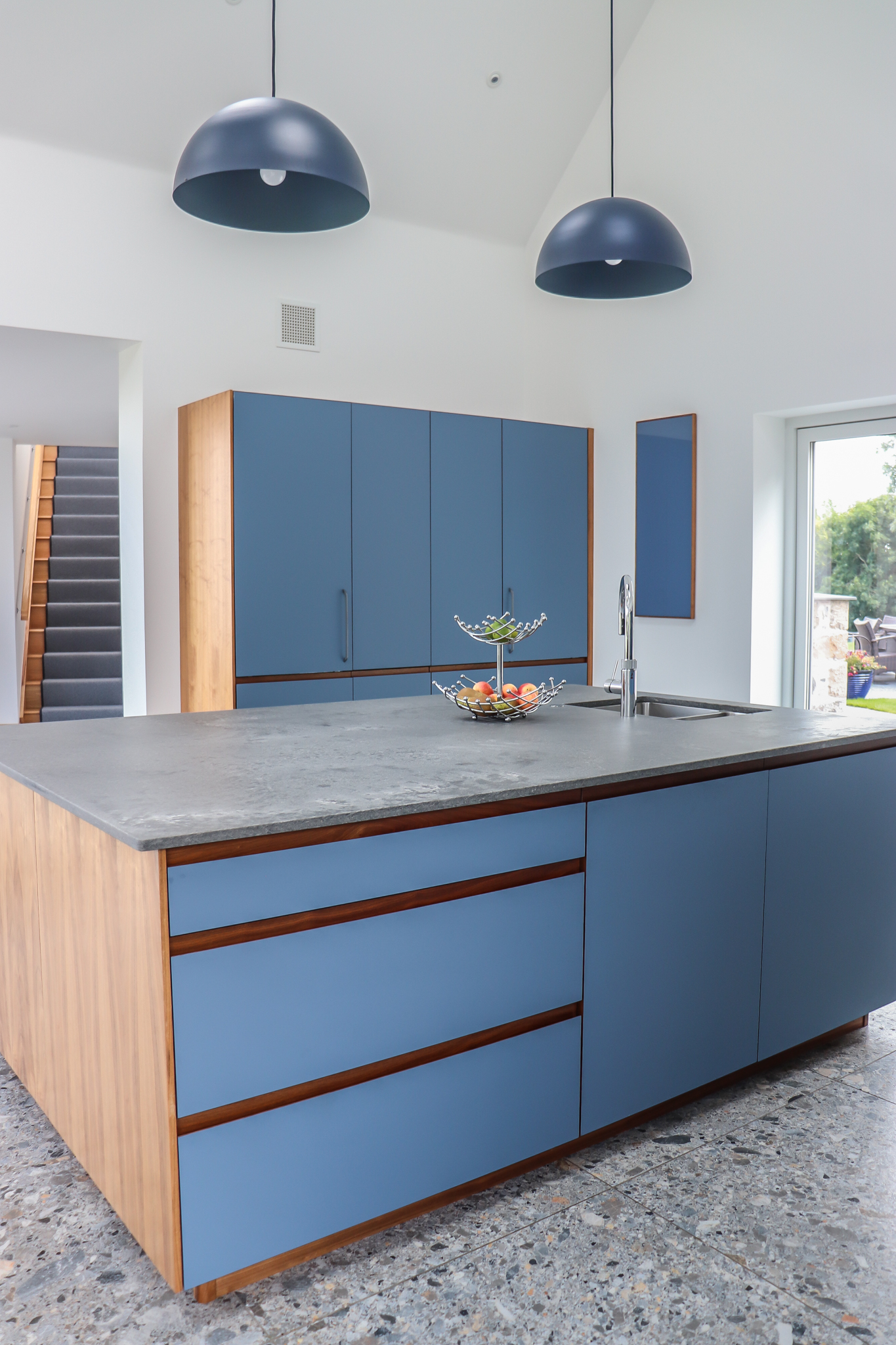 modern blue kitchen oldmeldrum