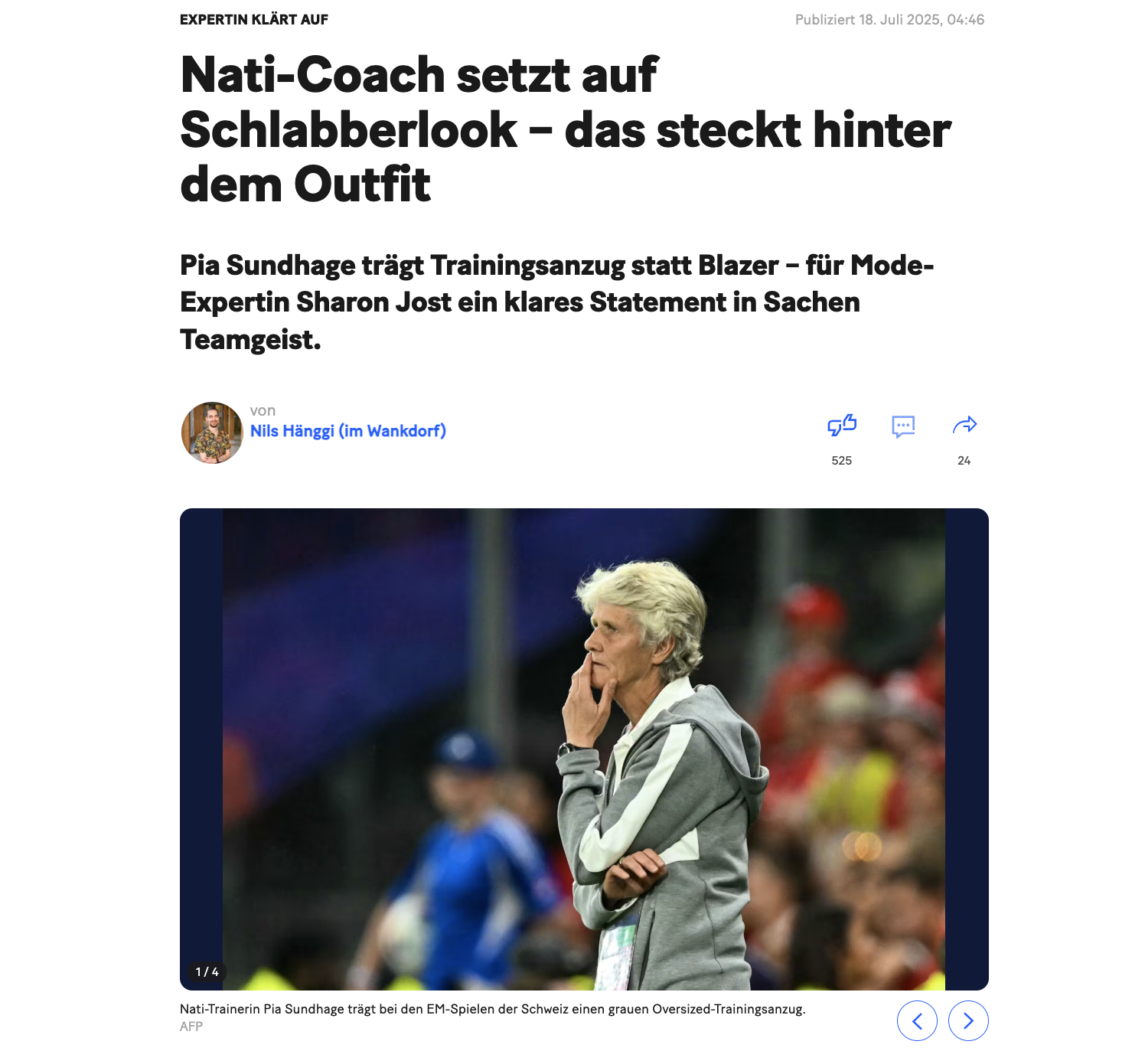 Nati-Coach setzt auf Schlabberlook – das steckt hinter dem Outfit