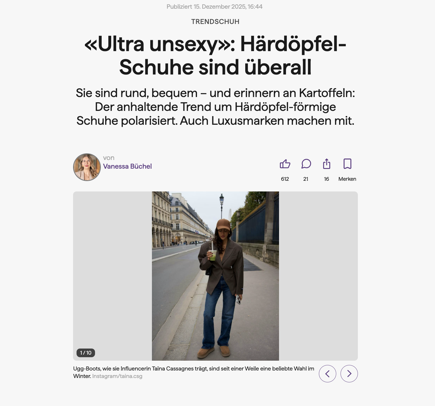«Ultra unsexy»: Härdöpfel-Schuhe sind überall