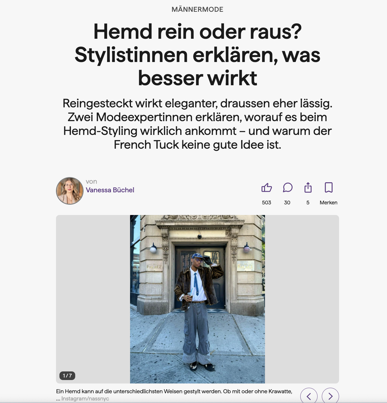 Hemd rein oder raus? Stylistinnen erklären, was besser wirkt