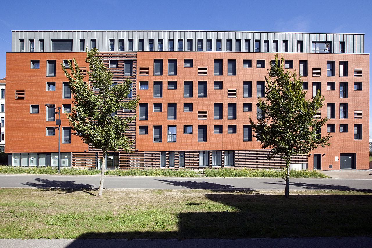 Façade de la résidence Les Estudines Anzin Rives Creatives