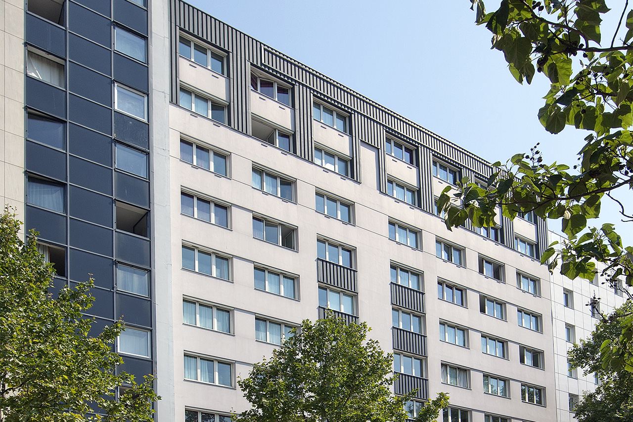 Façade de la résidence Les Estudines Paris Descartes