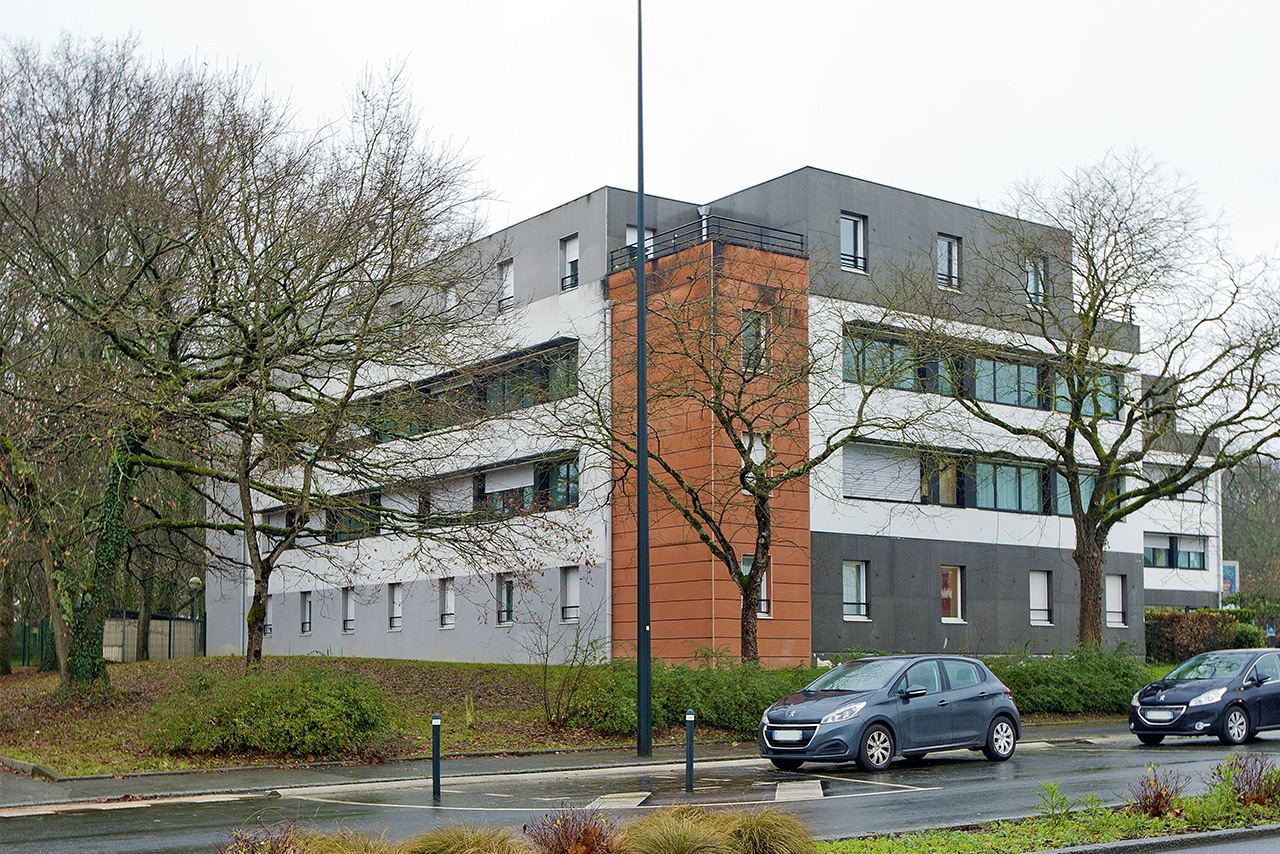 Façade de la résidence Les Estudines Nantes Rene Cassin
