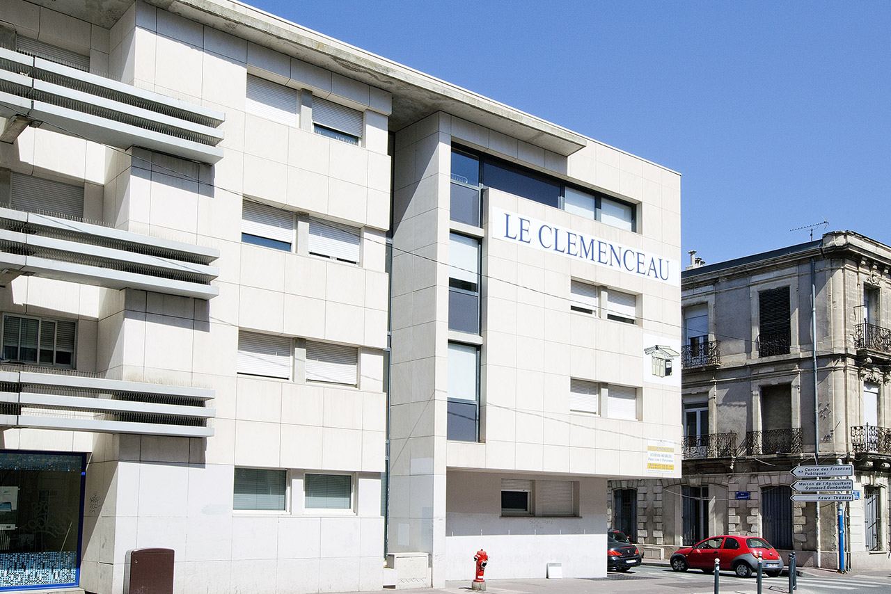 Façade de la résidence Les Estudines Montpellier Clemenceau