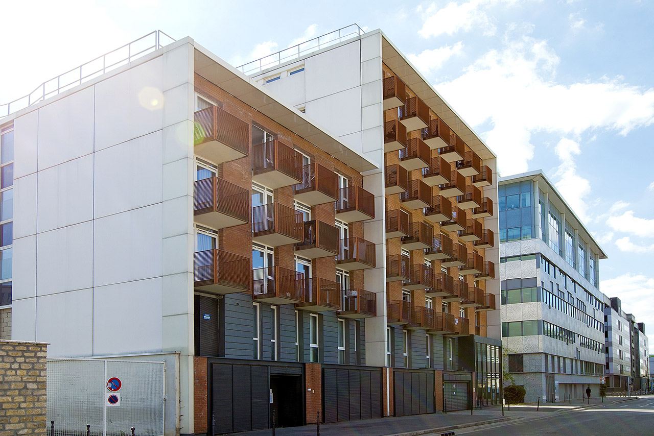 Façade de la résidence Les Estudines Ivry Paris