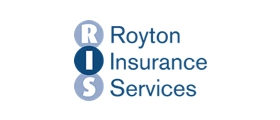 Royton Insurance Services logo with acronym RIS in blue circles beside the company name.