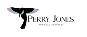 Perry Jones Funeral Services logo with a stylized hummingbird.