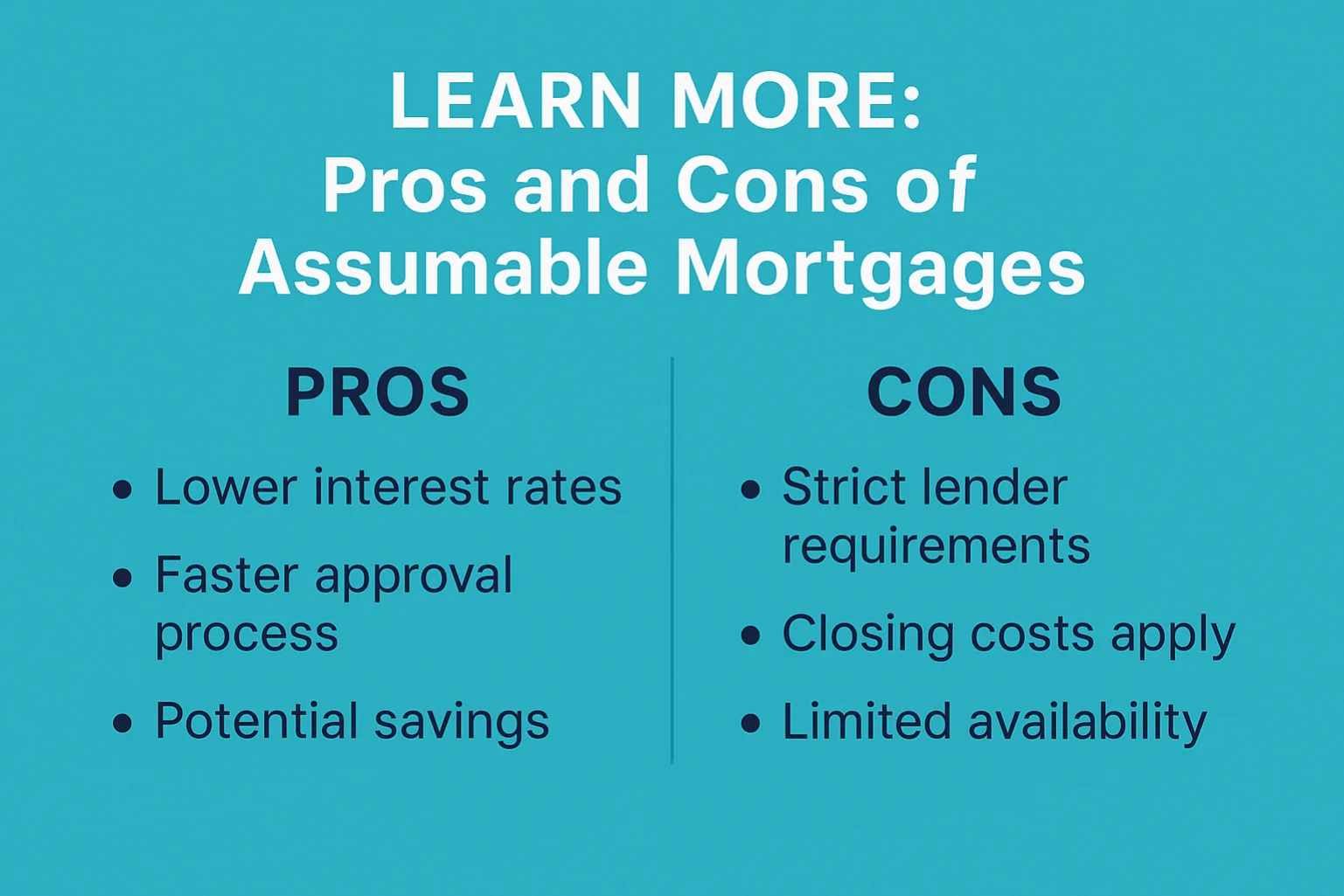 Pros and Cons of Assumable Mortgages
