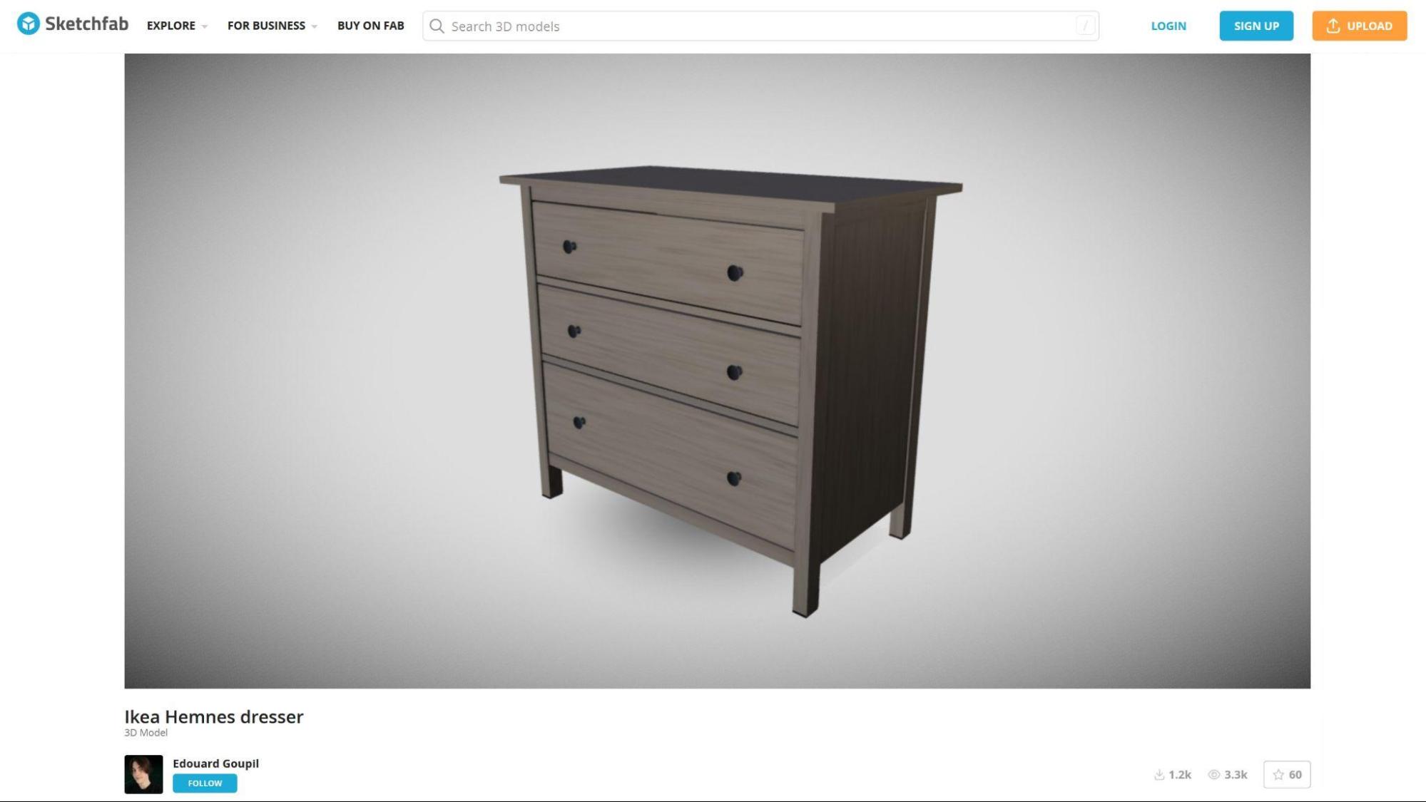 Sketchfab is the most popular 3D stock platform, with both free and paid models.