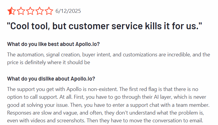 An Apollo review from G2