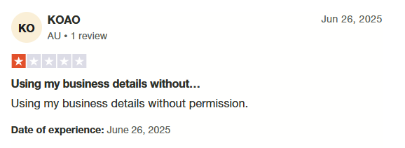 A Lusha review from Trustpilot
