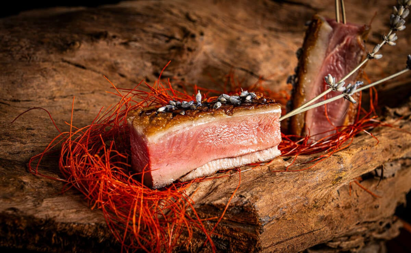  Piept de rata prajit cu lavanda