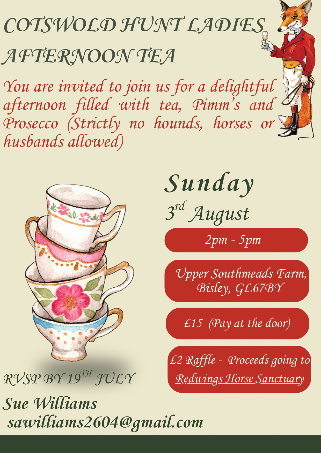 Events Flyer The Cotswold Hunt