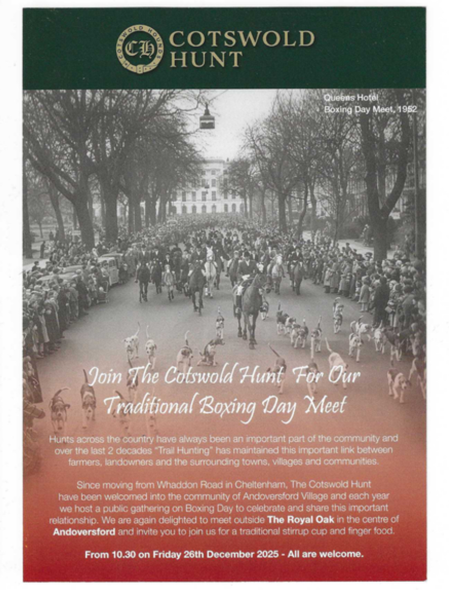 Events Flyer The Cotswold Hunt