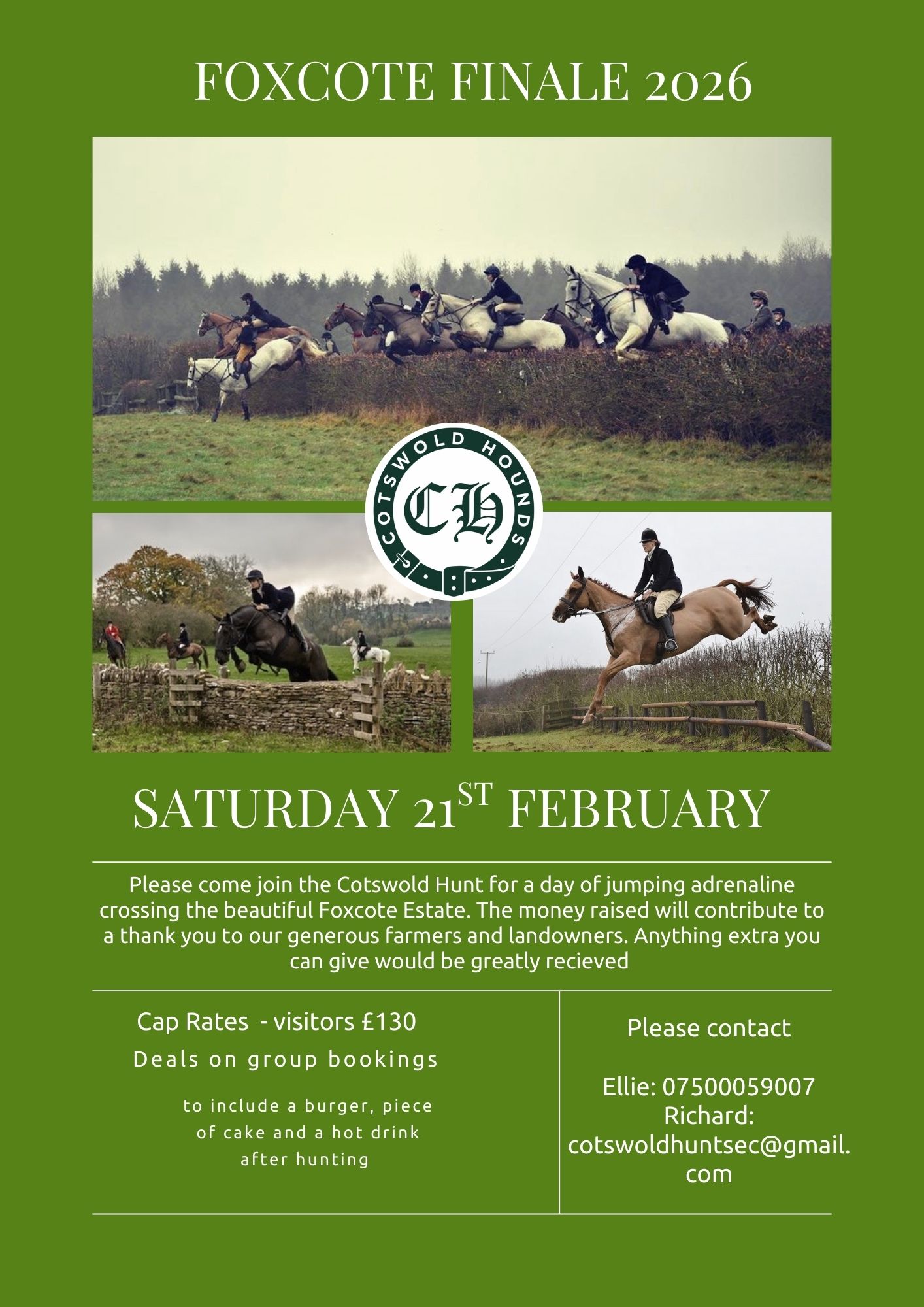 Events Flyer The Cotswold Hunt