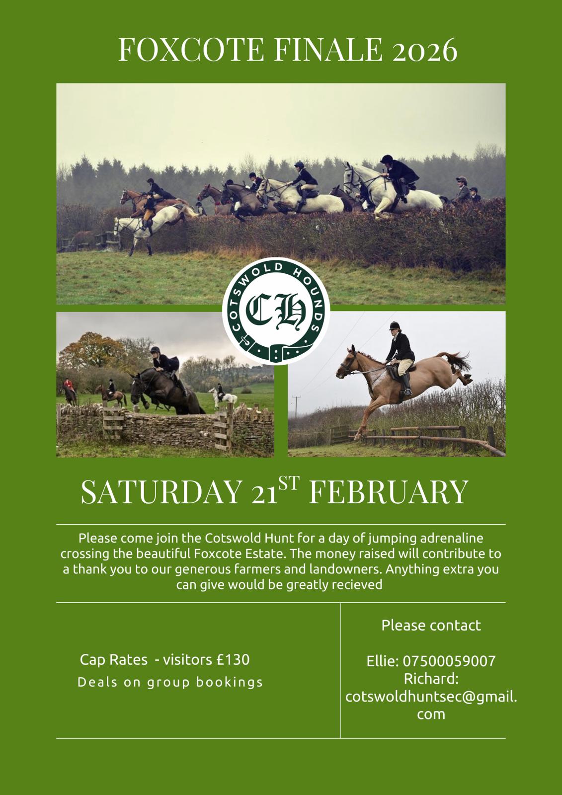 Events Flyer The Cotswold Hunt