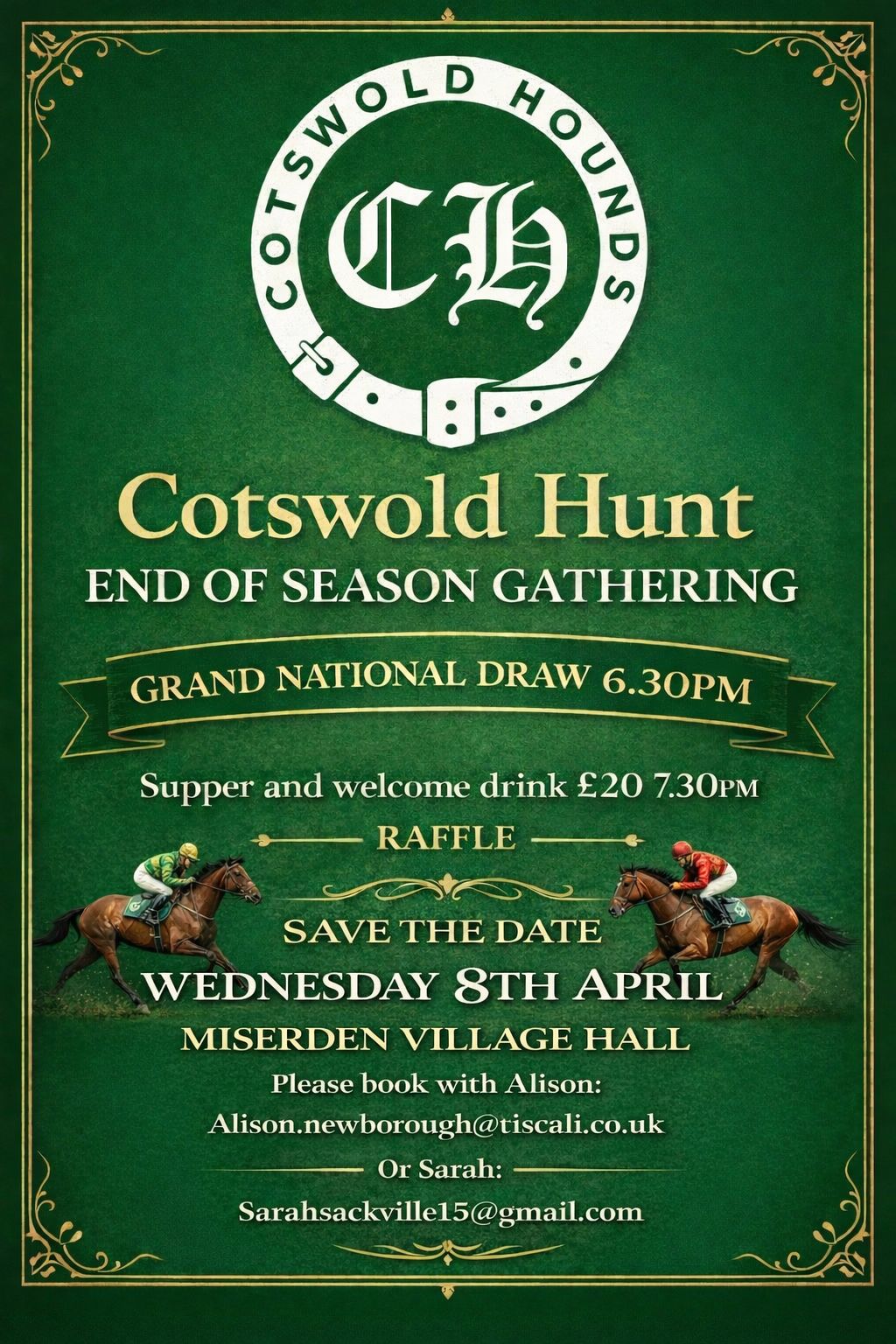 Events Flyer The Cotswold Hunt