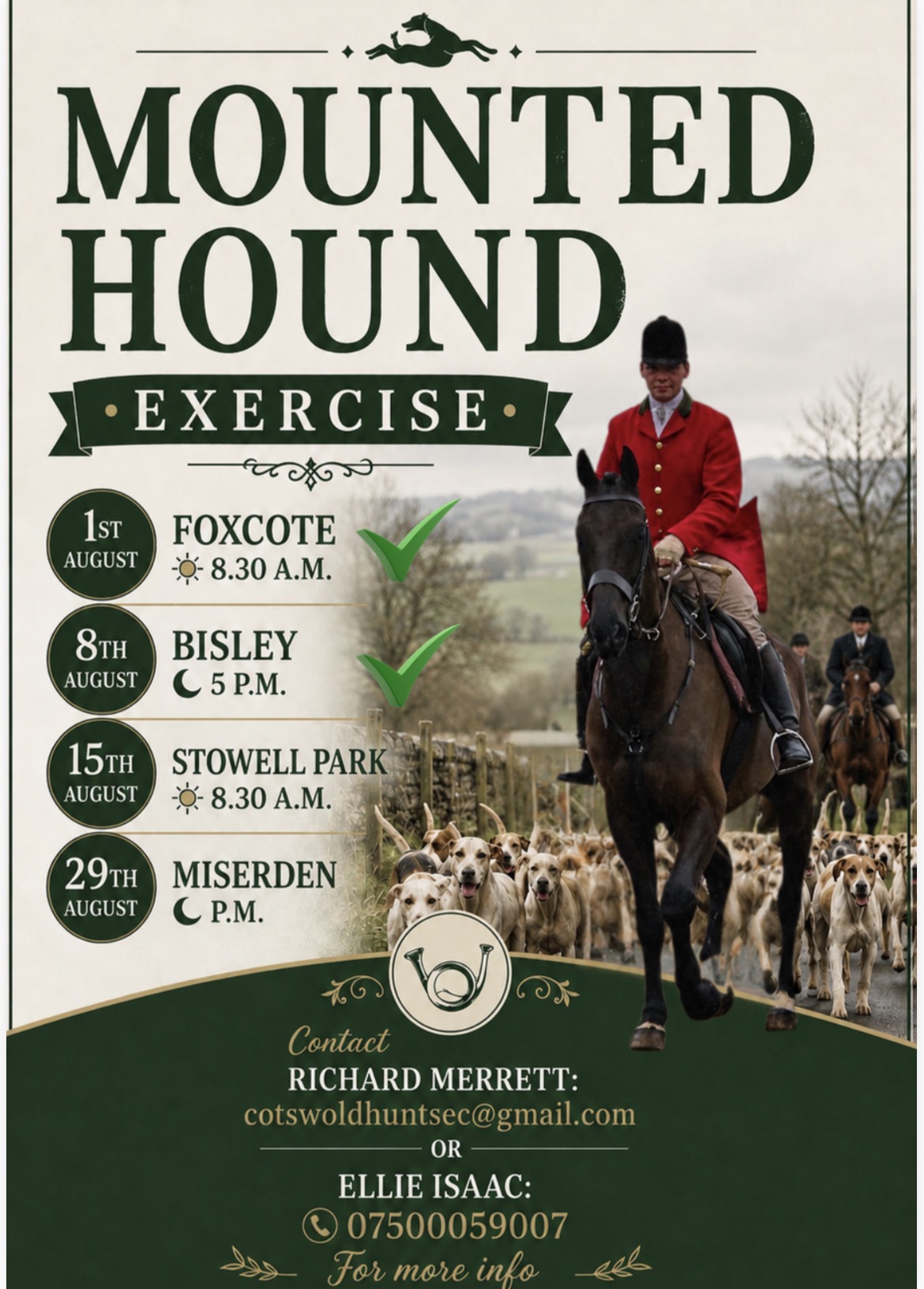 Events Flyer The Cotswold Hunt