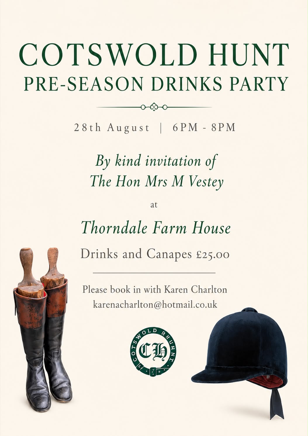 Events Flyer The Cotswold Hunt