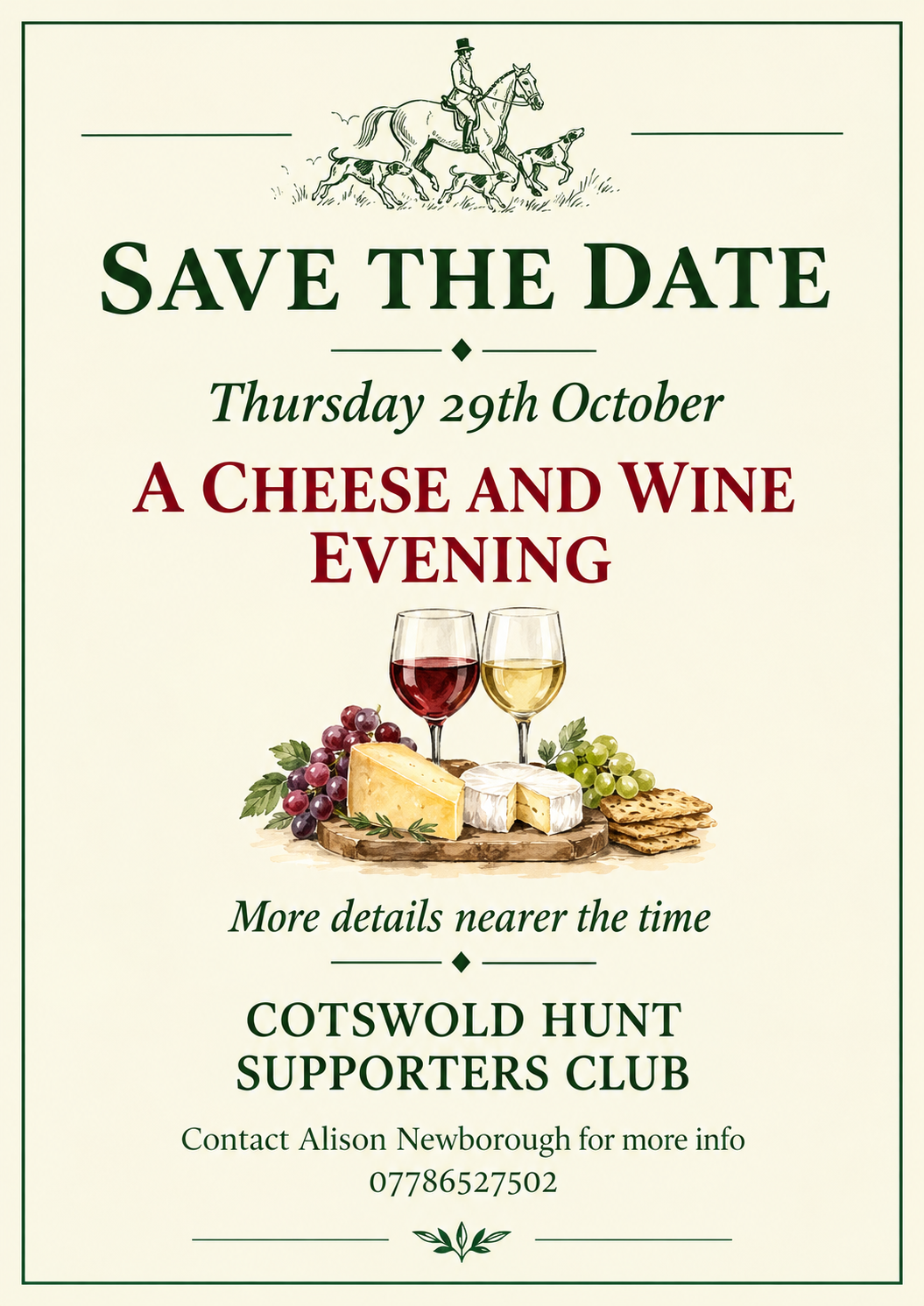 Events Flyer The Cotswold Hunt