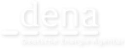 Logo der Deutschen Energie-Agentur dena mit stilisiertem Stromsymbol