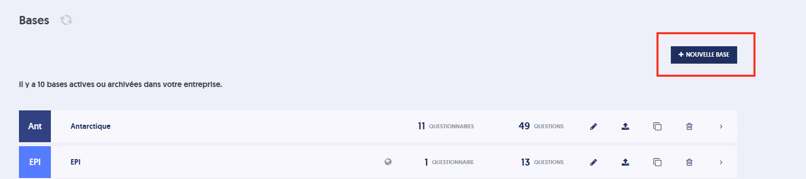 Créer une nouvelle base thématique