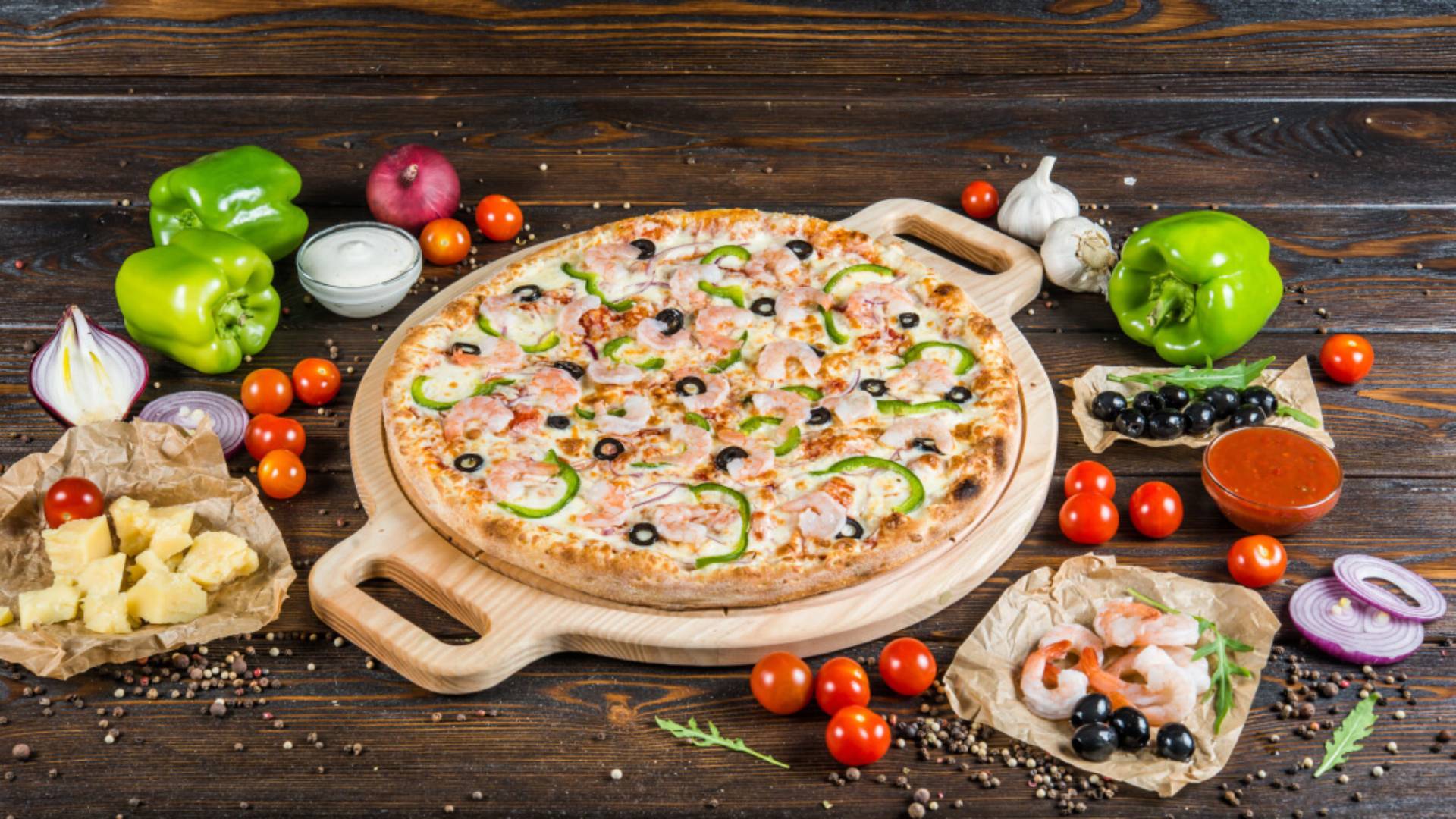 pizza au fruits de mer à la béchamel pour une explosion de saveur ! 